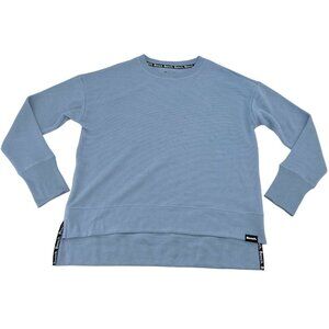 Bench Women's Light Blue Waffle Crew Neck Top | Size Large